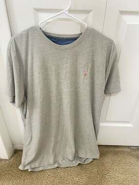 Bruno Milano Gray Heather Short Sleeve Flamingo Graphic T-Shirt XL